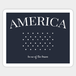 America Home of the Brave Sticker